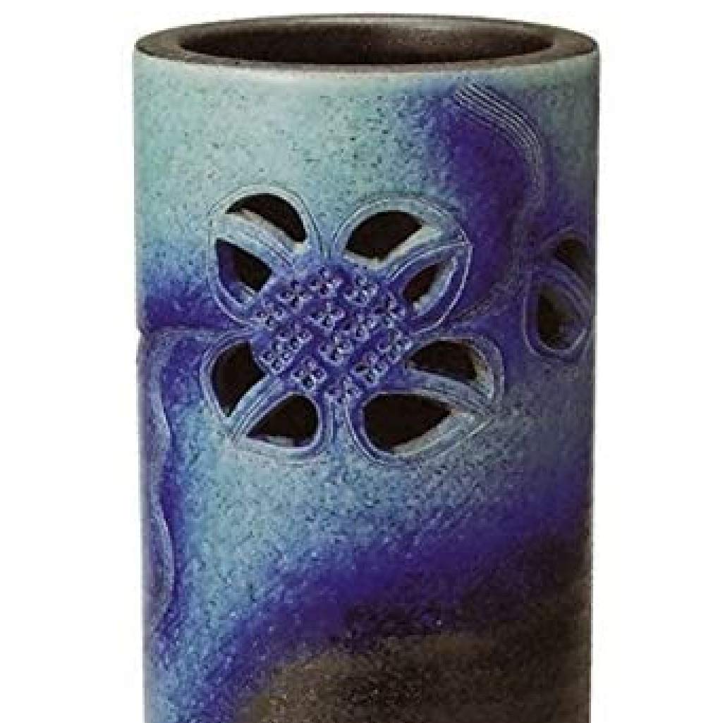 お値下げしました⤵信楽焼　傘立て  トルコブルー 高さ４７cm 20230521221950_1.jpg